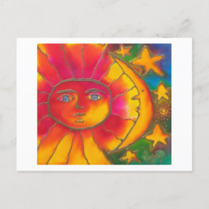POSTAL DE INVITACIÓN AMOR BAJO LA LUNA SOL Y LAS ESTRELLAS