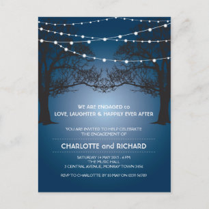Postal De Invitación Amor, risa y feliz nunca después del compromiso