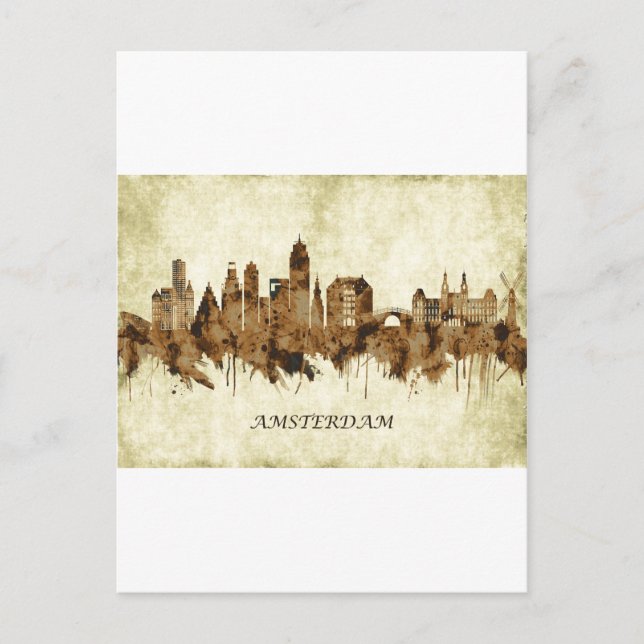 Postal De Invitación Ámsterdam Países Bajos (Anverso)