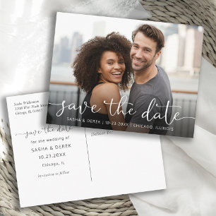 Postal De Invitación Añadir tu boda fotográfica Guardar la fecha