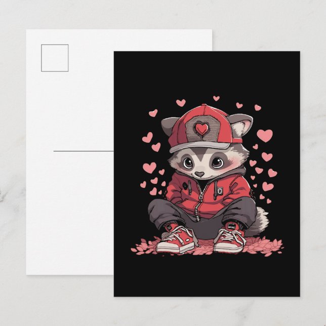 Postal De Invitación Andy de moda (Anverso / Reverso)