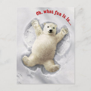 Postal De Invitación Ángel de nieve muy grande