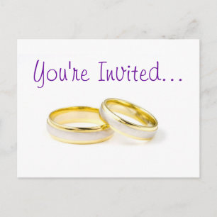 Postal De Invitación Anillos bodas
