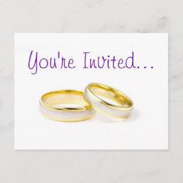 Postal De Invitación Anillos bodas