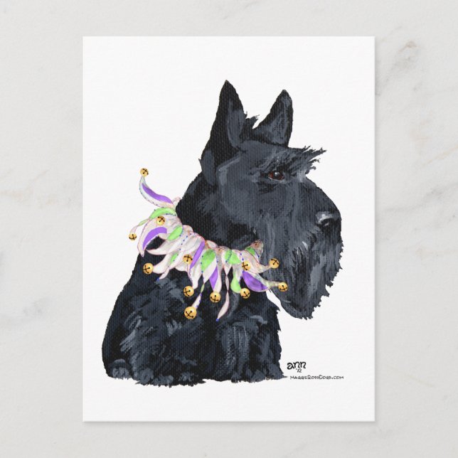 Postal De Invitación Animal de fiesta Terrier Escocés (Anverso)