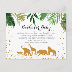 Postal De Invitación Animal Safari Baby Shower - Trae un prospecto de l