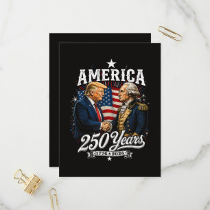 Postal De Invitación Aniversario de América 250º Trump Washington
