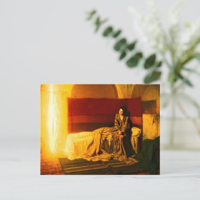 Postal De Invitación Anunciación de Henry Ossawa Tanner (Anverso de pie)