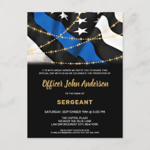 Postal De Invitación Aplicación de la ley de promoción de la policía Lí