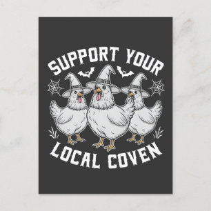 Postal De Invitación Apoye su Rooster local Halloween Spooky