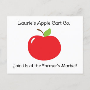 Postal De Invitación Apple de tu ojo - Personalizado de fruta roja