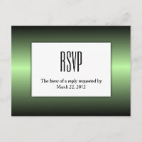 Apple Green Shine RSVP con opciones de Entree