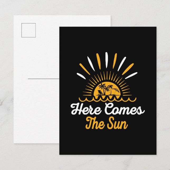 Postal De Invitación Aquí viene el Sol (Anverso / Reverso)