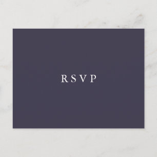 Postal De Invitación Arándano   Floral Boda  ELECCIÓN DE COMIDA RSVP