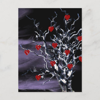 Postal De Invitación Árbol de corazones rotos Invitat gótico de ducha d