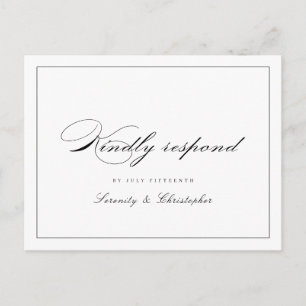 Postal De Invitación Archivo de comandos de elegancia clásica Simple bo