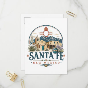 Postal De Invitación Arquitectura de adobe de Santa Fe Nuevo México Sur