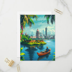Postal De Invitación Arte mural de Mumbai India - India, cartel de Mumb