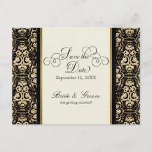 Postal De Invitación Aspecto dorado, estilo Art Nouveau Art Nouveau de