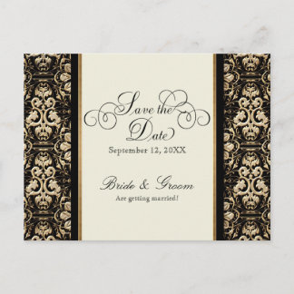 Postal De Invitación Aspecto dorado, estilo Art Nouveau Art Nouveau de 