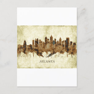 Postal De Invitación Atlanta Georgia Cityscape