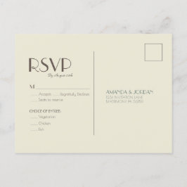 Postal De Invitación Autumn Boho Deco | Cream Wedding RSVP