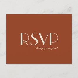 Postal De Invitación Autumn Boho Deco | RSVP de bodas de roya