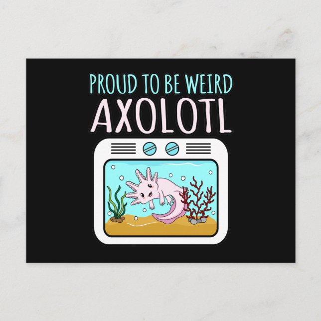 Postal De Invitación Ave Axolotl Kawaii Animal Axolotls Lover Mascota p (Anverso)