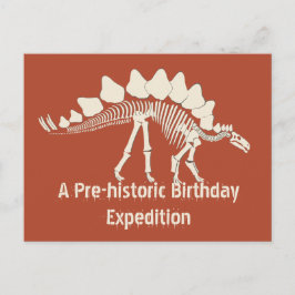 Postal De Invitación Aventura de cumpleaños de Dinosaur