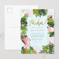 Azul | Aloha Hawaii Tropical Gold Birday Party
