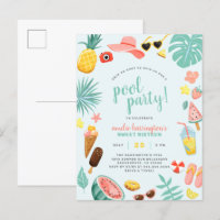 Azul | Fiesta de piscina tropical de sandía piña