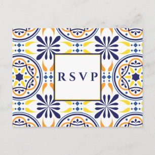 Postal De Invitación azulejo español amarillo boda marina ELECCIÓN DE C