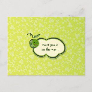 Postal De Invitación Baby Shower 311 SWEET PEA