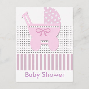 Postal De Invitación Baby Shower Carriage