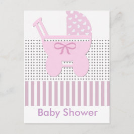 Postal De Invitación Baby Shower Carriage
