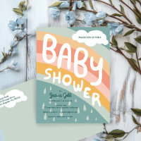 BABY SHOWER Cute nubes Personalizado de lluvia arc