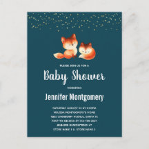 Baby Shower de 2 pequeños zorros rojos