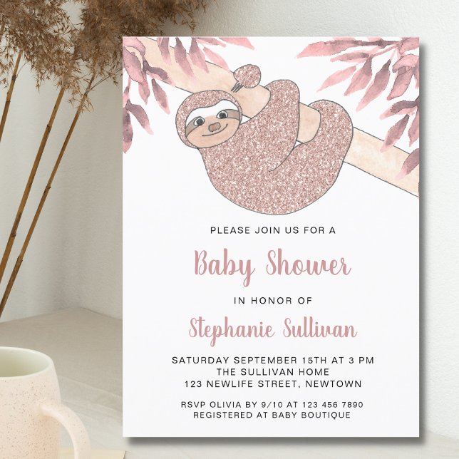 Postal De Invitación Baby Shower de eslogan rosado (Subido por el creador)