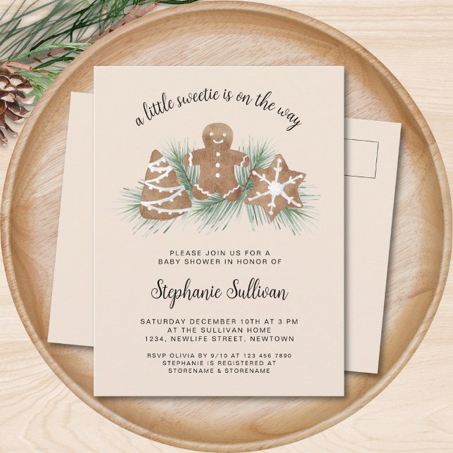 Postal De Invitación Baby Shower de navidades (Subido por el creador)