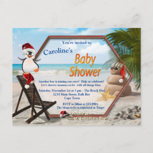 Postal De Invitación Baby Shower de Summer Beach