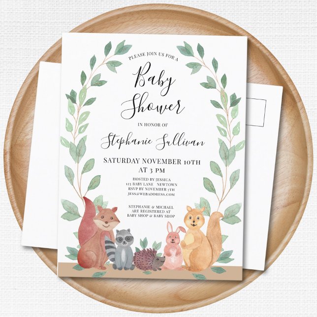 Postal de invitación Baby Shower para animales de  (Subido por el creador)