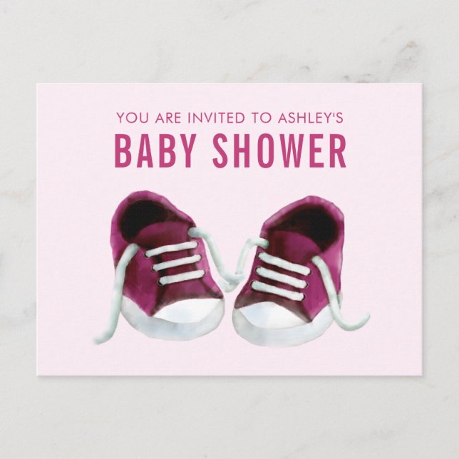 Postal de invitación Baby Shower para honderos ros (Anverso)