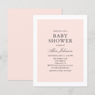 Postal De Invitación Baby Shower simple y elegante