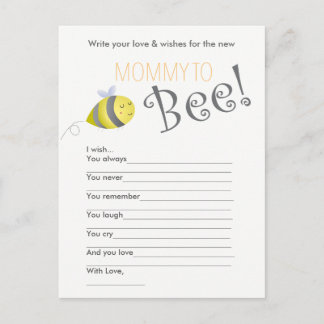 Postal De Invitación Baby Shower Wish Game - Mami to Bee