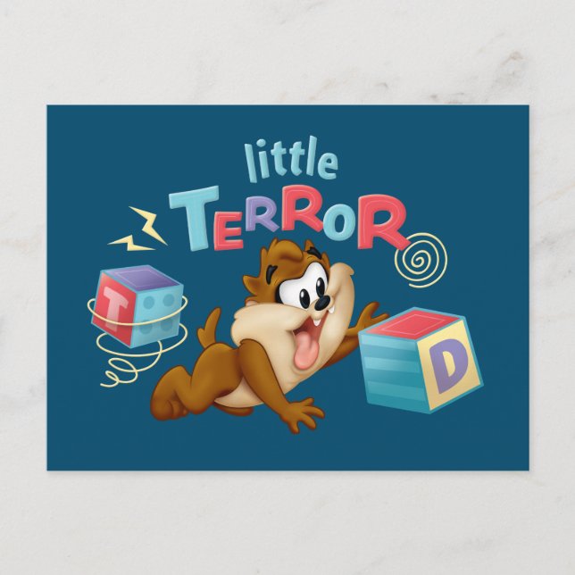 Postal De Invitación Baby TAZ™ | Pequeño Terror (Anverso)