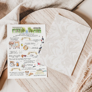 Postal De Invitación Bachelorette Weekend Itinerario  Savannah, Georgia