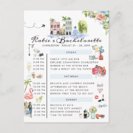 Postal De Invitación Bachelorette Weekend Itinerary | Charleston, SC