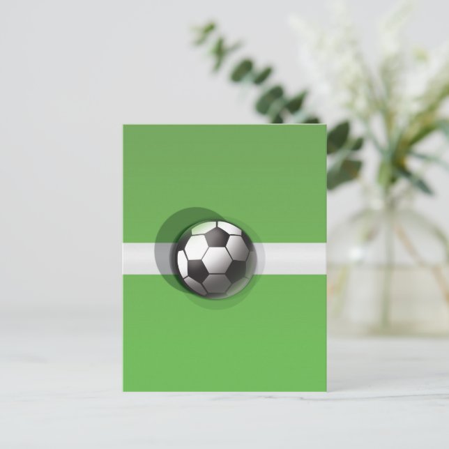 Postal De Invitación Balón de Fútbol (Anverso de pie)