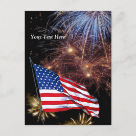 Postal De Invitación Bandera de Estados Unidos - Celebración del Día de