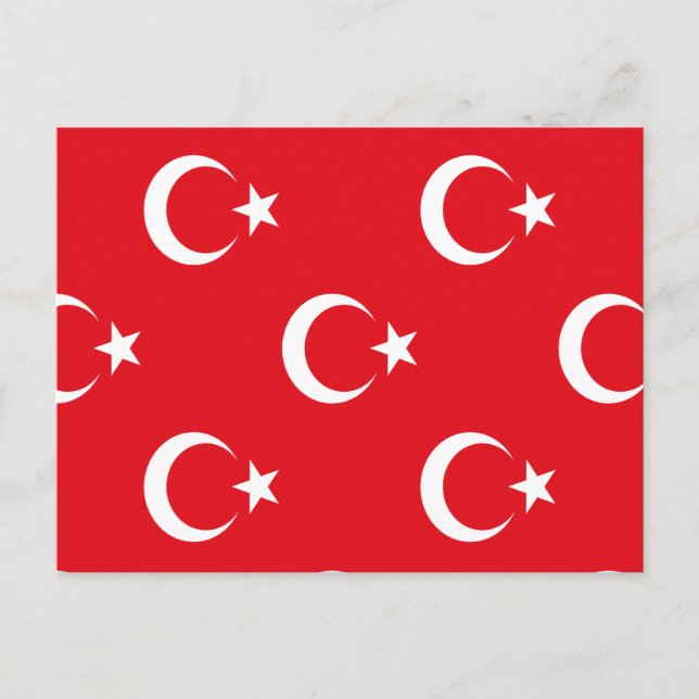 Postal De Invitación Bandera de Turquía (Anverso)